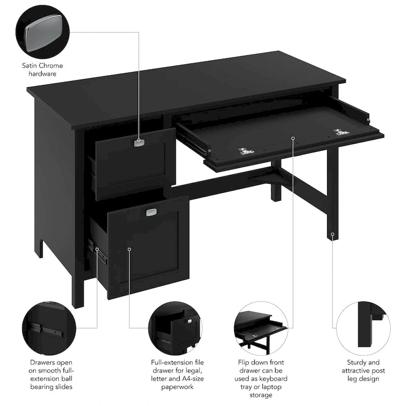 Broadview 54W Computer Desk with Drawers by Bush Furniture