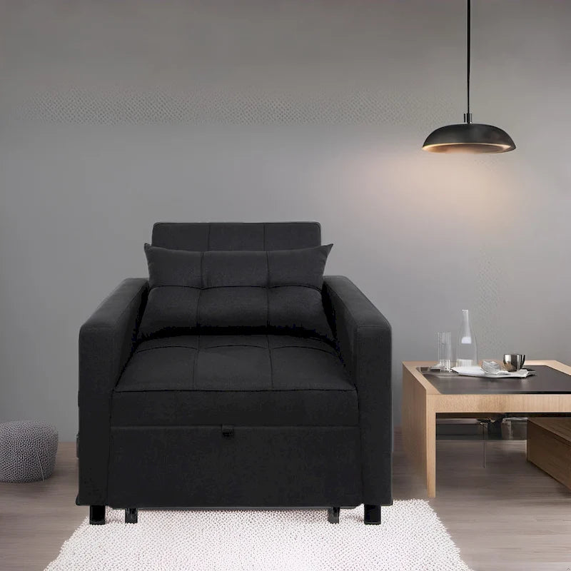 3-in-1 Convertible Recliner Chair Bed  Modern Upholstered Sleeper Sofa, Foldable Lounge Chair for Small Spaces