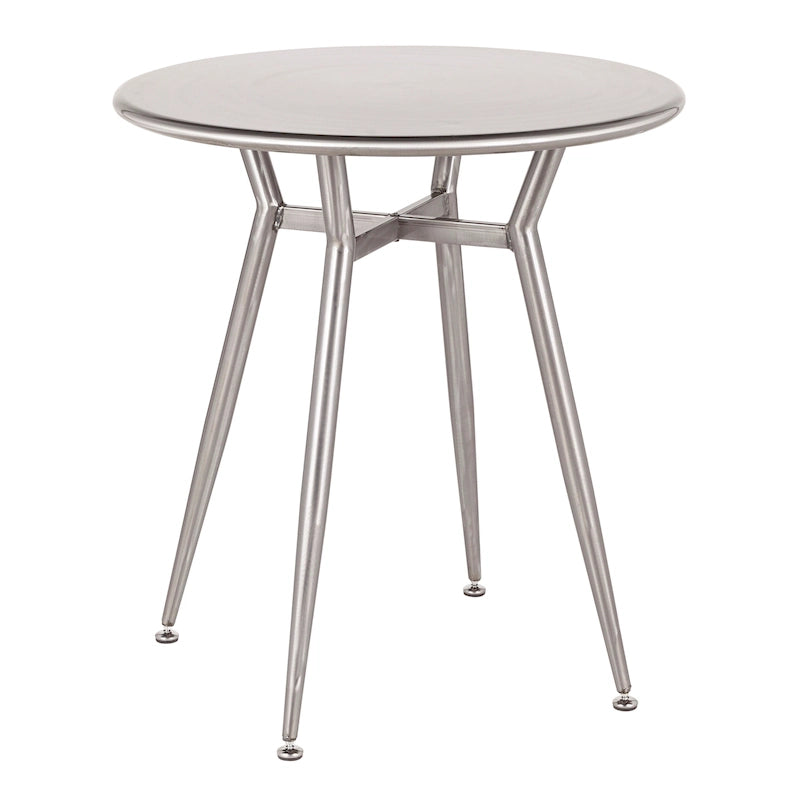 Industrial Round Dinette Table – Rustic Metal & Wood Dining Table