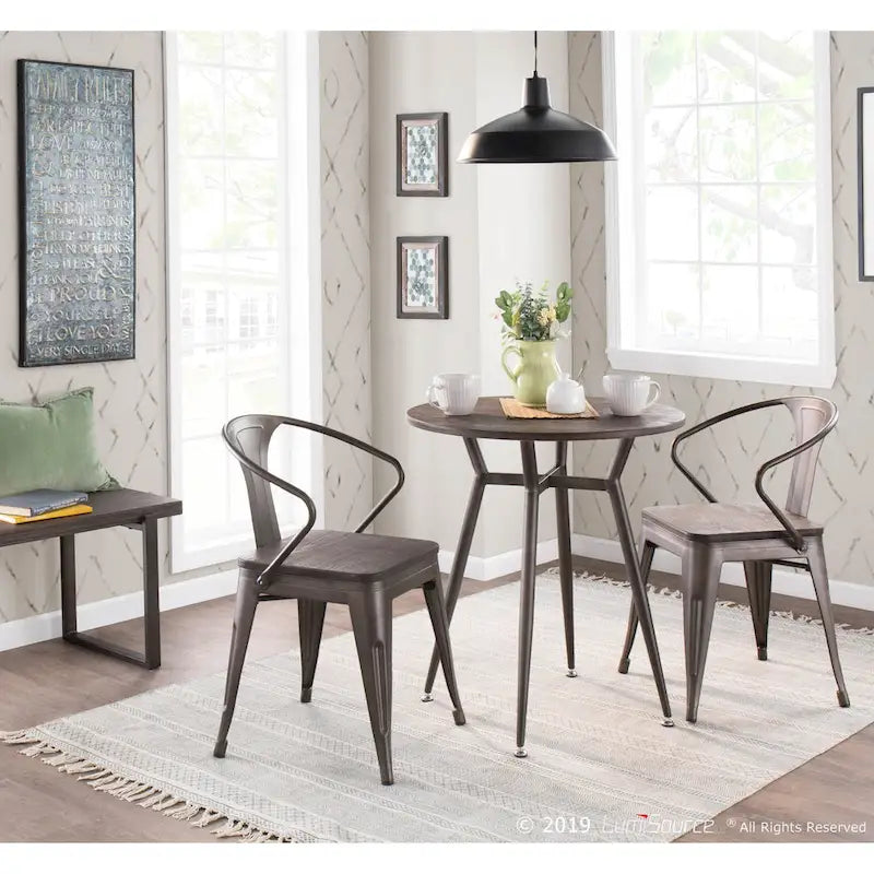 Carbon Loft Barton Industrial Round Dinette Table