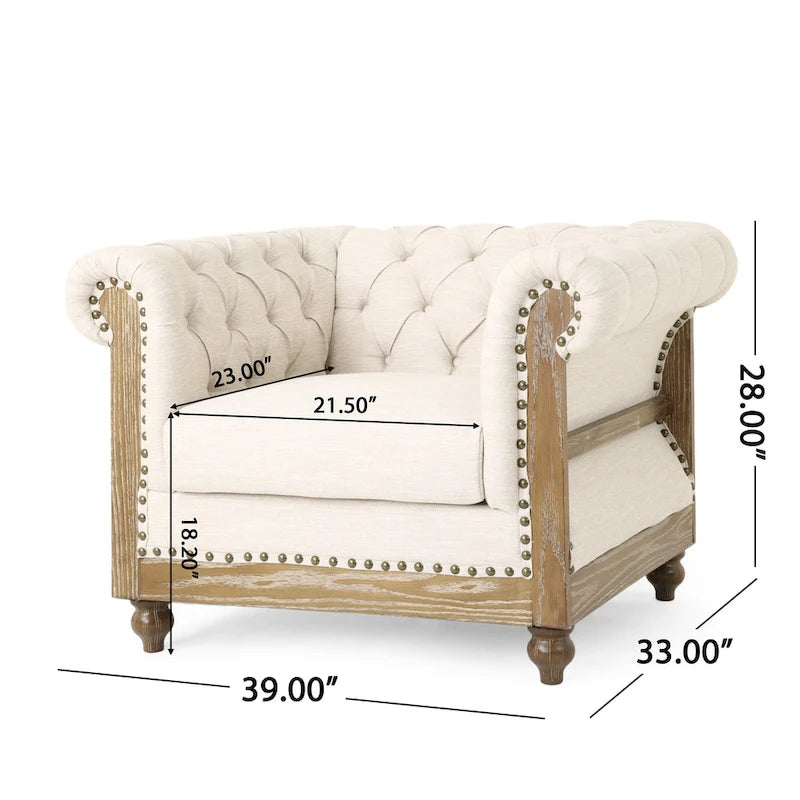 Voll Fabric Club Chairs (Set of 2) by Christopher Knight Home