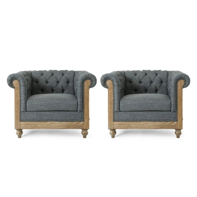 Voll Fabric Club Chairs (Set of 2) by Christopher Knight Home