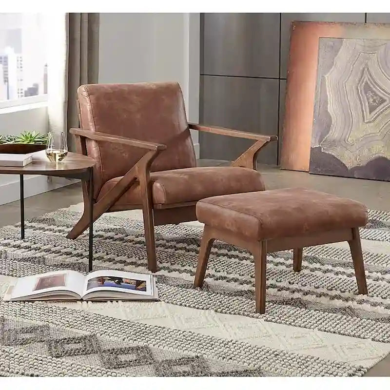 Simple Living Bianca Solid Wood Ottoman