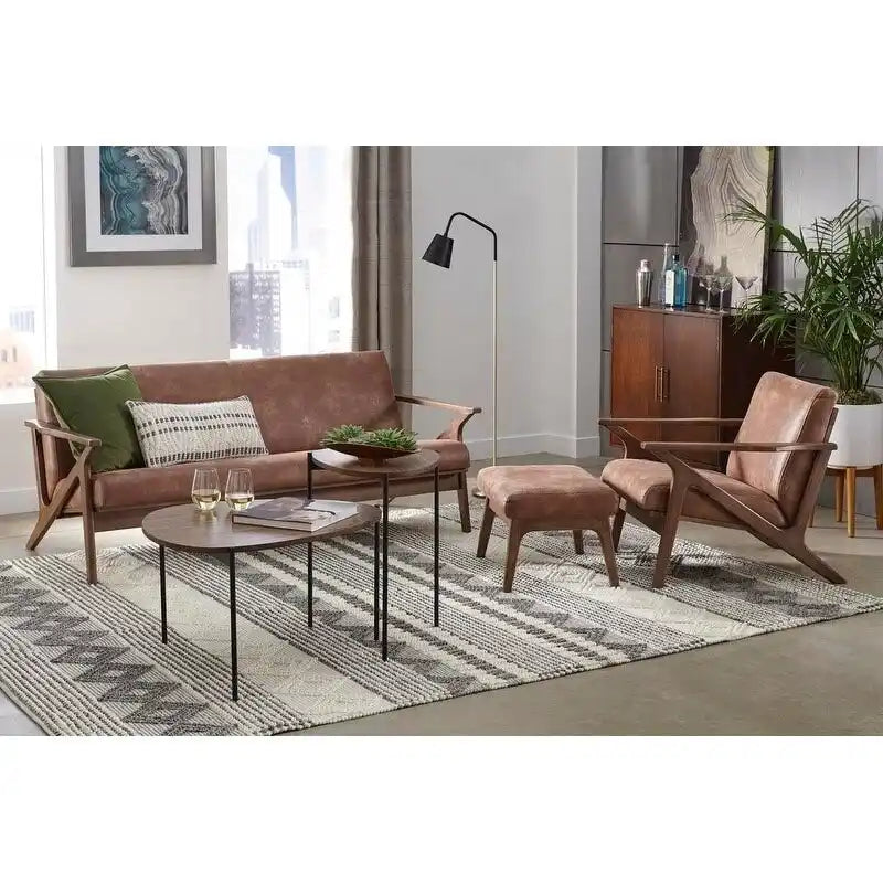 Simple Living Bianca Solid Wood Ottoman