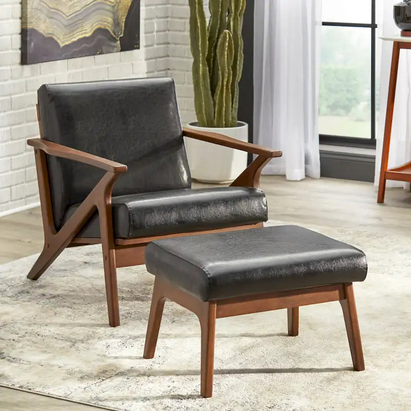 Simple Living Bianca Solid Wood Ottoman