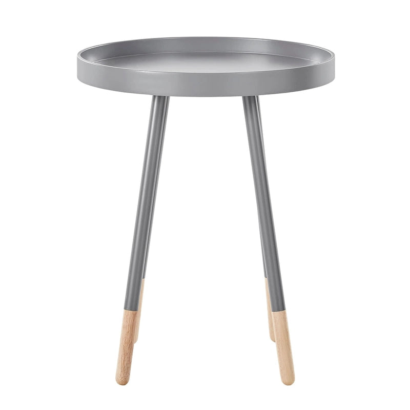 Marcella Paint-Dipped Round Tray-Top Side Table by iNSPIRE Q Modern