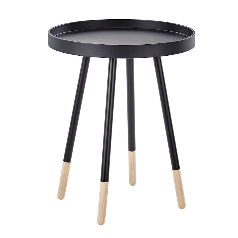 Marcella Paint-Dipped Round Tray-Top Side Table by iNSPIRE Q Modern
