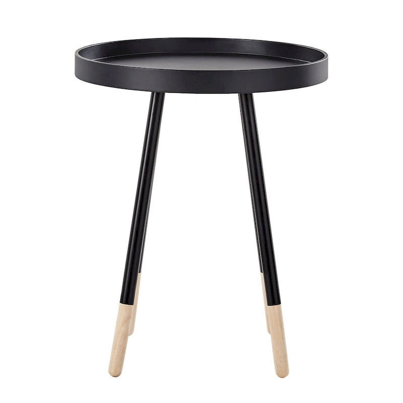 Marcella Paint-Dipped Round Tray-Top Side Table by iNSPIRE Q Modern