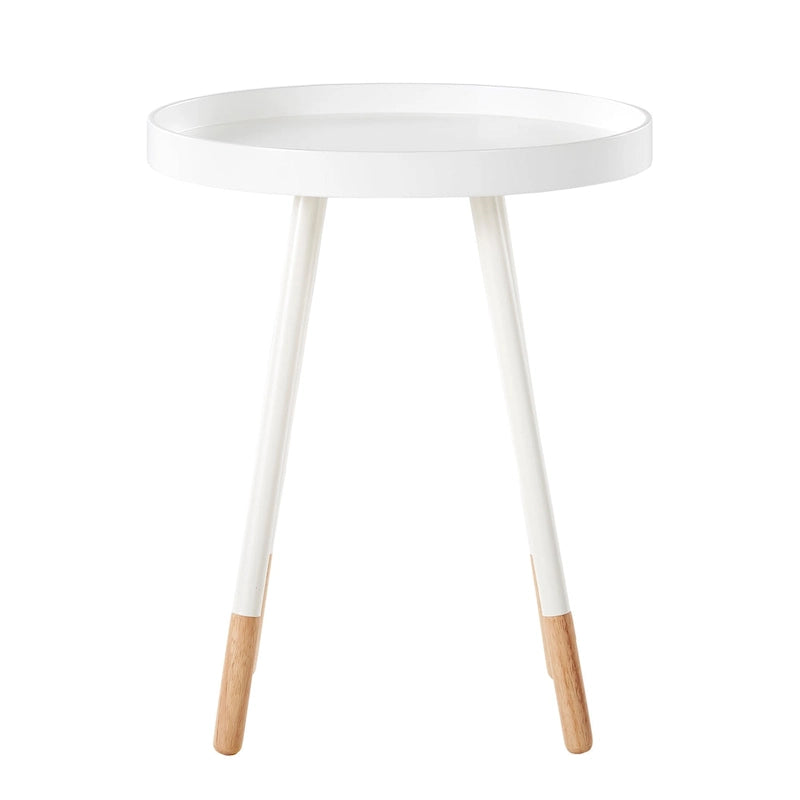 Marcella Paint-Dipped Round Tray-Top Side Table by iNSPIRE Q Modern