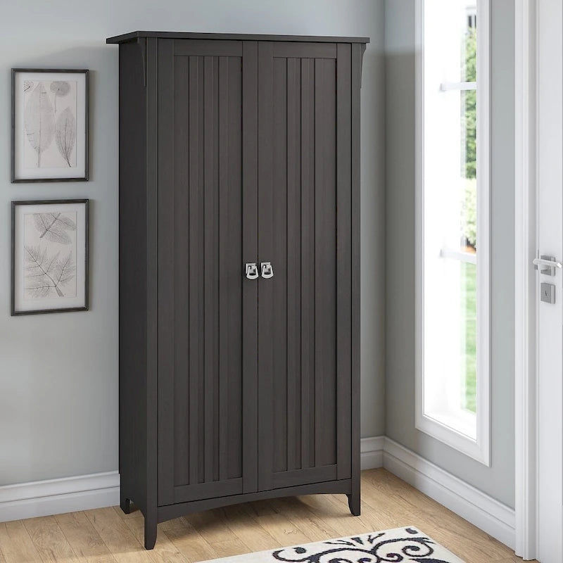 Salinas Tall Storage Cabinet with Doors – 5 Shelves, Mission Style, 3 Finish Options