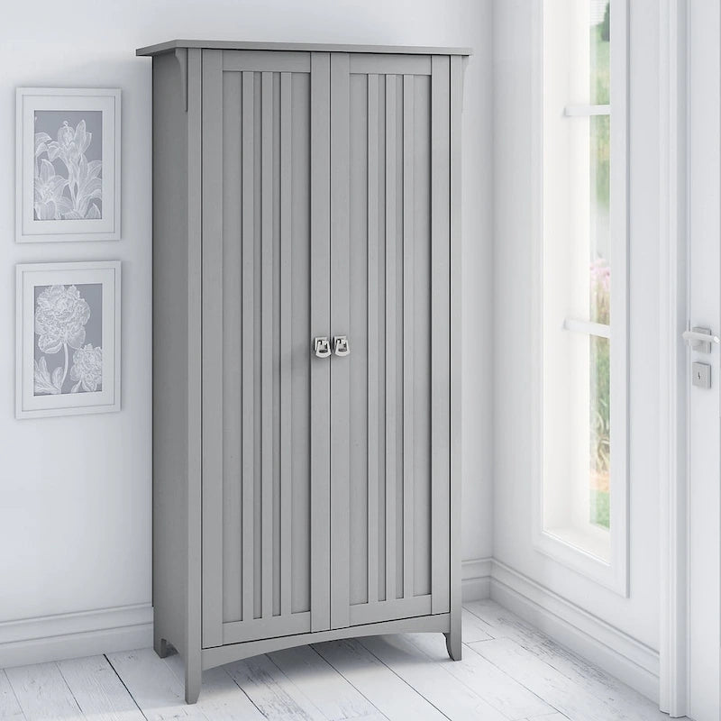 Salinas Tall Storage Cabinet with Doors – 5 Shelves, Mission Style, 3 Finish Options