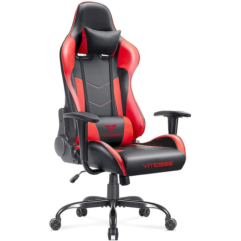 High-Back Gaming Chair – Lumbar Support, Adjustable Headrest & Ergonomic Design
