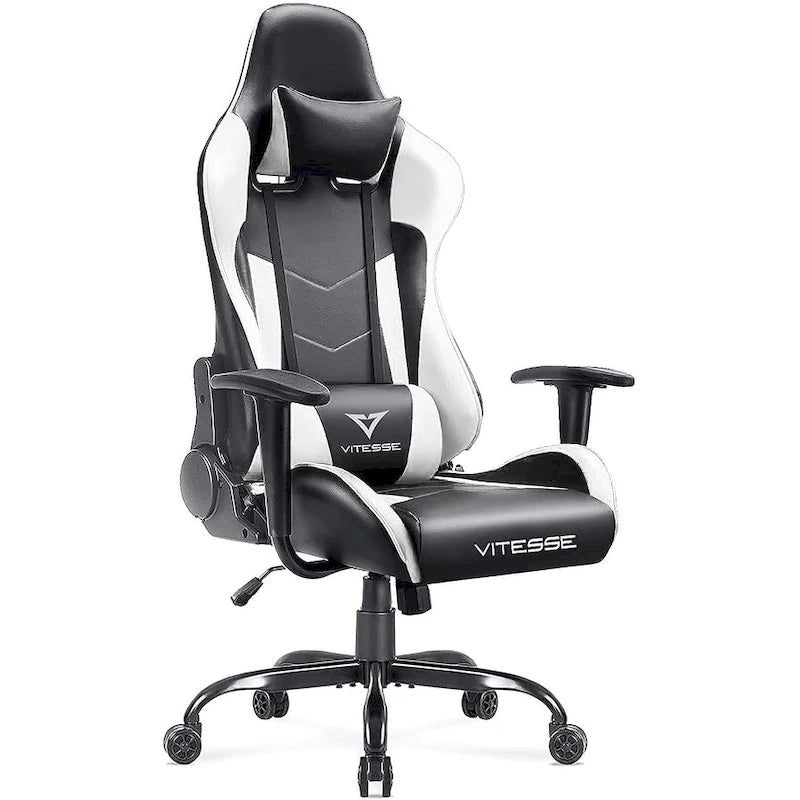 High-Back Gaming Chair – Lumbar Support, Adjustable Headrest & Ergonomic Design