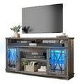 Moasis 59-inch Highboy 2-Door LED Lights TV Stand for TVs up to 70 Inches