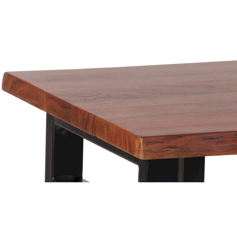 Acacia Live Edge Trestle Coffee Table