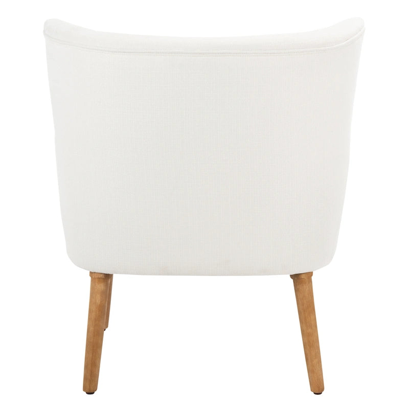Mid-Century Vegan Leather Wingback Accent Chair – Tapered Legs, 28"W x 30"D x 33"H