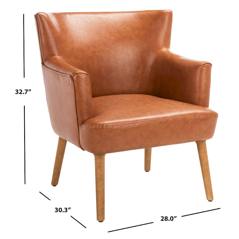 SAFAVIEH Paulina Accent Chair - 28 W x 30.3 L x 32.7 H - 28Wx30Dx33H