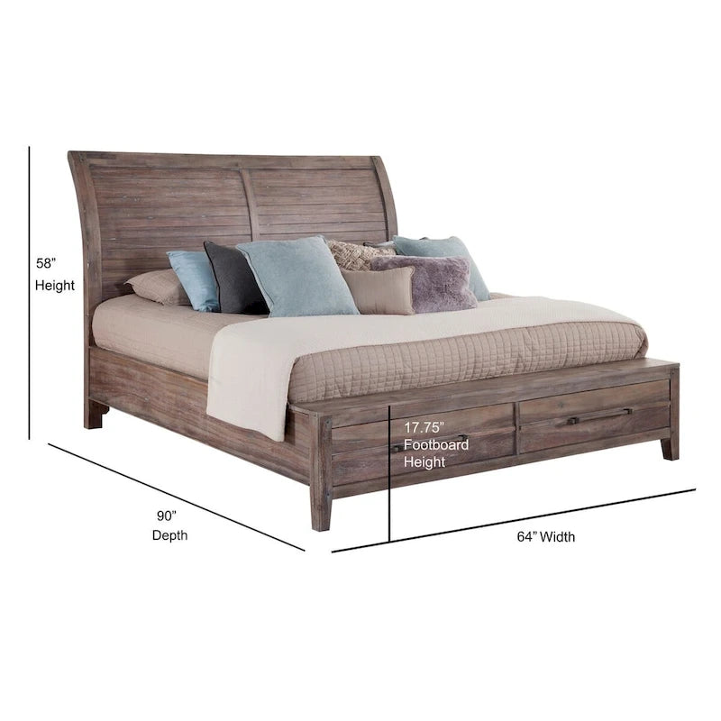 Asher Sleigh Storage Bed