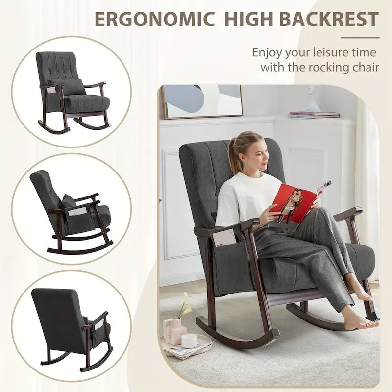 Solid Wood Rocking Chair