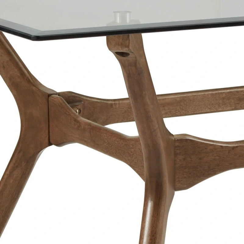 Nadine Mid-Century Dark Walnut Finish Rectangular Dining Table by iNSPIRE Q Modern
