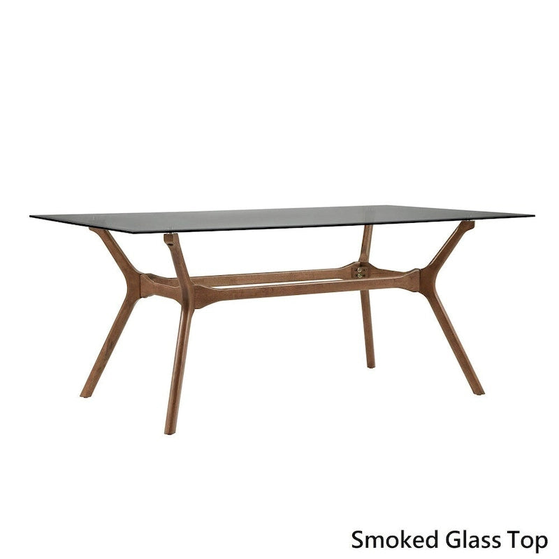 Nadine Mid-Century Dark Walnut Finish Rectangular Dining Table by iNSPIRE Q Modern