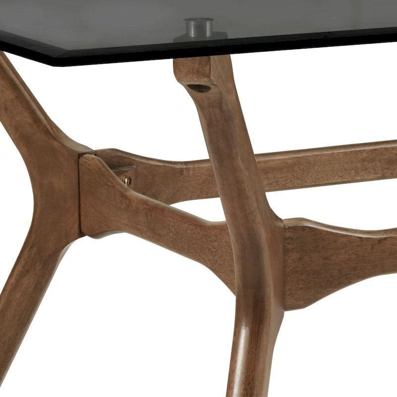 Nadine Mid-Century Dark Walnut Finish Rectangular Dining Table by iNSPIRE Q Modern