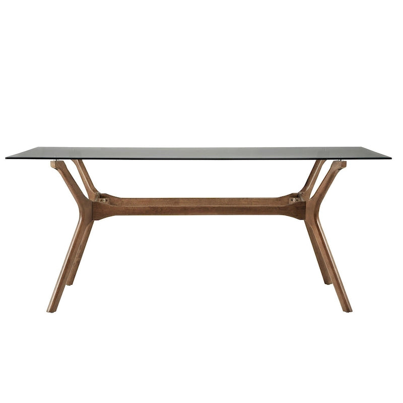 Nadine Mid-Century Dark Walnut Finish Rectangular Dining Table by iNSPIRE Q Modern