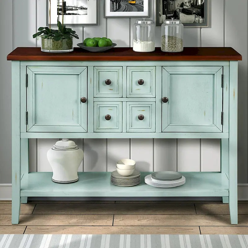 Buffet Sideboard Console Table with Bottom Shelf
