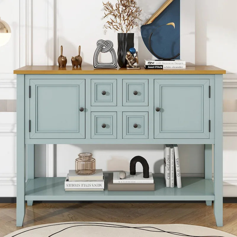 Buffet Sideboard Console Table with Bottom Shelf