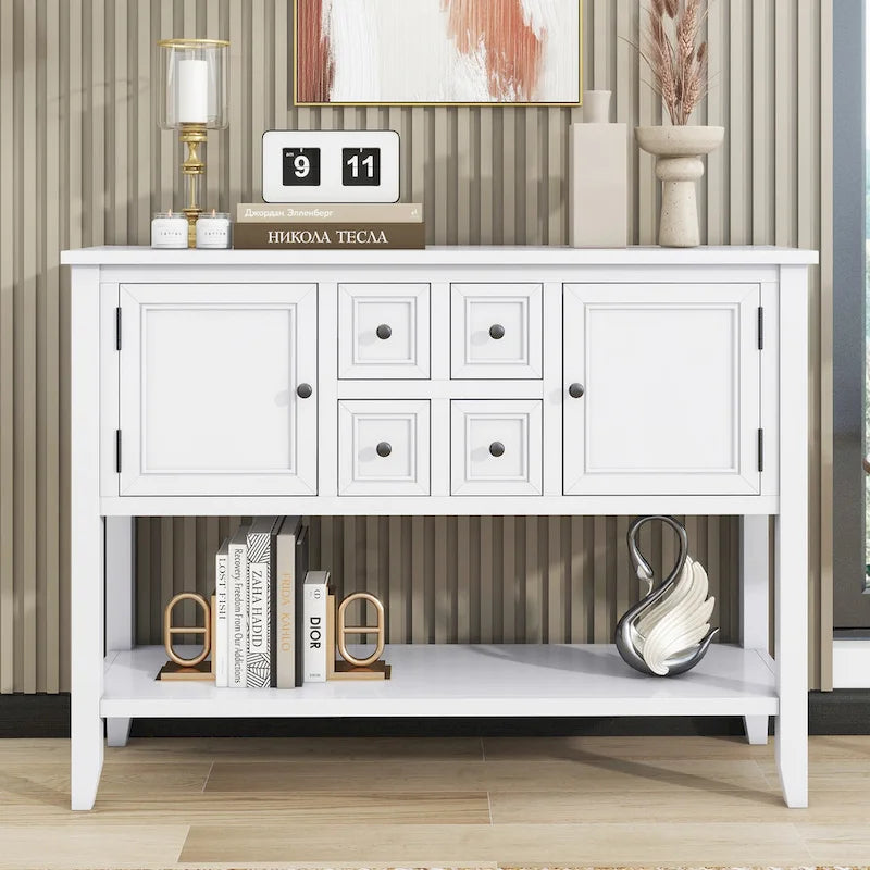 Buffet Sideboard Console Table with Bottom Shelf