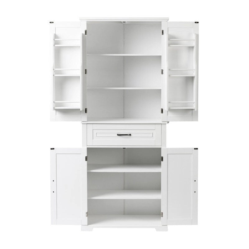 Bathroom Storage Cabinet with Doors and Drawer, Multiple Storage Space, Adjustable Shelf