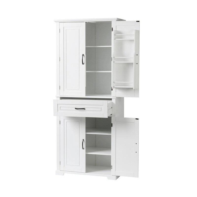 Bathroom Storage Cabinet with Doors and Drawer, Multiple Storage Space, Adjustable Shelf
