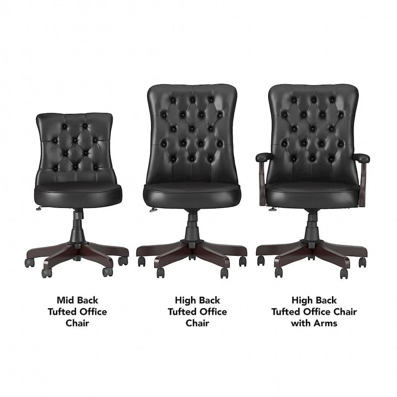 Salinas High Back Tufted Office Chair with Arms by Bush Furniture