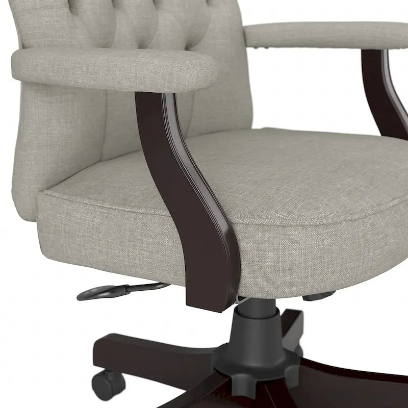 Salinas High Back Tufted Office Chair with Arms by Bush Furniture