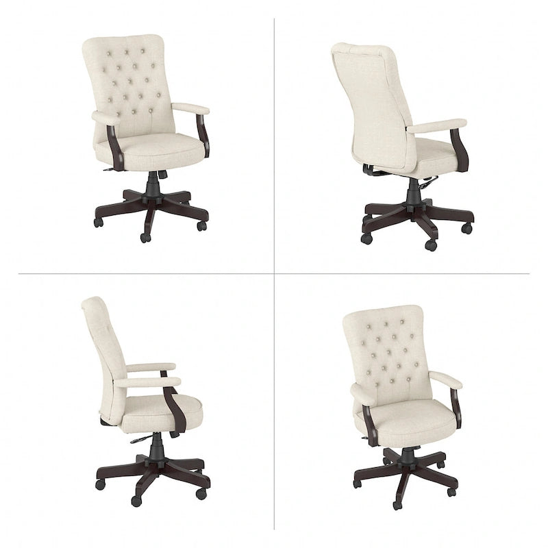 Salinas High Back Tufted Office Chair with Arms by Bush Furniture